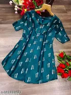 Rayon Three Quarter Sleeves Top for Women 