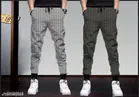 Cotton Trackpants for Boys (Grey & Green, 11-12 Years) (Pack of 2)