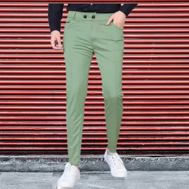 Lycra Track Pant for Men (Olive, 28)