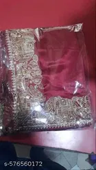 Jimmy Choo Solid Saree For Women, Maroon