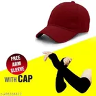 Cotton Arm Sleeves & Cap for Men & Women 