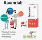 Bcomrich Multivitamis B-Complex with L-Lysine Syrup (200 ml, Pack of 7)