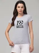 Round Neck Printed T-Shirt for Women 