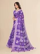 Silk Woven Design Saree for Women, Purple 