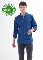 100% Cotton Full Sleeves Solid Shirt for Men 