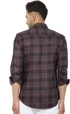 Cotton Blend Chequered Shirt for Men 