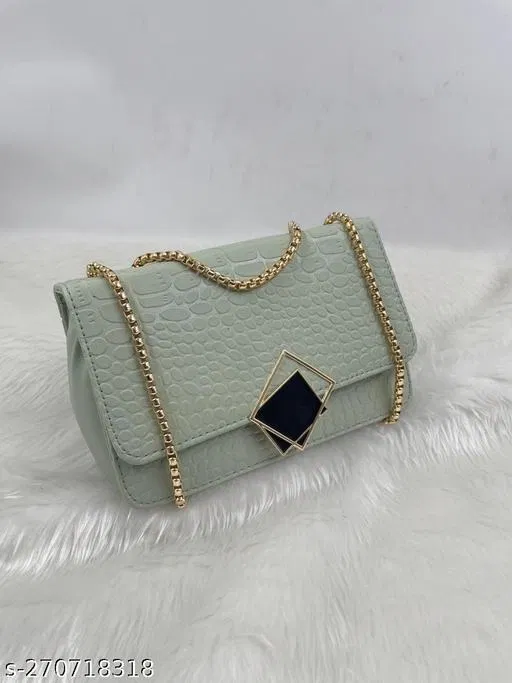 Fashion Sling Bag for Women (Green, 600 g)