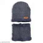 Woolen Beanie Cap with Neck Scarf for Men & Women 