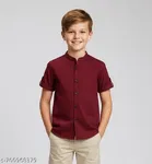 Solid Cotton Blend Short Sleeve Polo for Boys 