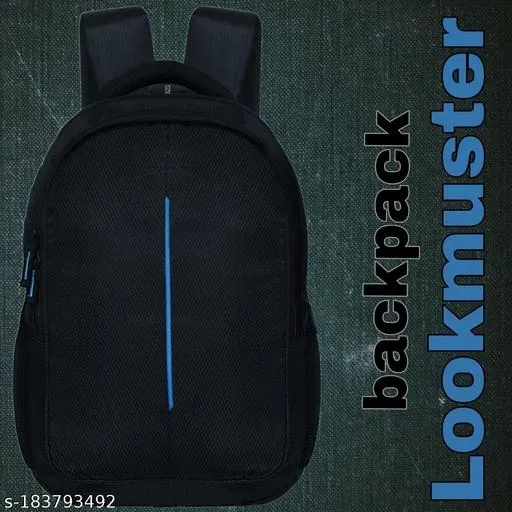 Nylon Backpack for Men & Women, Black