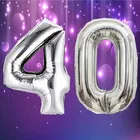 Foil Balloon for Birthday Celebration, No. 40 