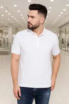 Cotton Blend Polo Neck T-Shirt for Men 