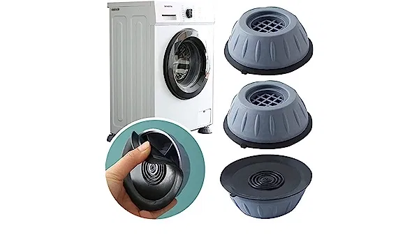 Rubber Anti Vibration Washing Machine Pads (Grey, Pack of 4)