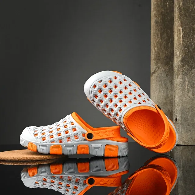 Clogs for Men (Orange, 7)