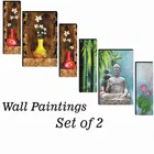 MDF 2 Pcs Designer Wall Painting for Home & Office 