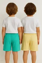 Polycotton Printed Shorts for Boys, Pack of 2 