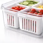 4 in 1 Plastic Freezer Containers Set, 1200ml 