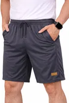Polycotton Athletic Shorts for Men ,Grey 