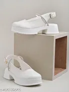 Shoetopia White Heel Sandals IND-5