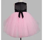 Velvet Net Solid Frock for Girls 