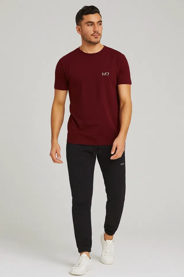 Full length track suit for men (Red, M)