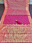 Silk Woven Design Saree for Women, Pink 