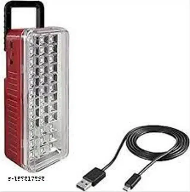 Solar Rechargeable LED Emergency Light (White, 7.8 W)