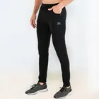 Lycra Nylon Logo Printed Track Pant for Men 