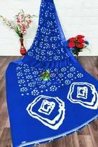 शारदा क्रिएशन लिनन बंधनी प्रिंटेड साड़ी 