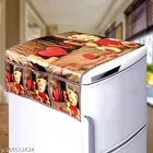 KANUSHI Industries® 1Pc Fridge Cover for Top with 6 Utility Pockets + Taddy Design 4 Fridge Mats 