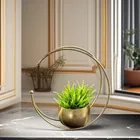 Akaar Decor Metal Half Moon vase 9inch Pack of 1