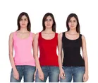Cotton Blend Camisole for Women (Multicolor, S) (Pack of 3)