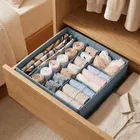 Wardrobe Clothes Organizer, Nonwoven Fabric Durable with 6 Grids partition 32*32*10cm