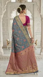 Banarasi Woven Silk Blend Saree for Women 