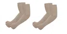 Nylon Arm Sleeves for Men & Women (Beige, Set of 1)