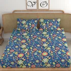CG Homes Cotton Elastic Double Bedsheet Multicolor