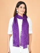 Net Self-Design Dupatta for Women 