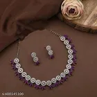 Alloy Choker Necklace with Earrings for Women 