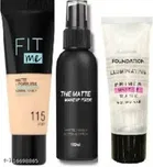 Pack of 3 Primer, Fixer & Fit Me Foundation Combo