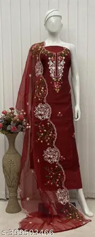 Embroidered Unstitched Suit for Women 
