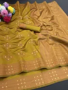 Banarasi Silk Woven Design Saree for Women (Mustard, 6.3 M)