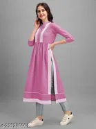 Naira Cut Rayon Embellished Kurti for Women 