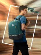 Gear Bomber Eco Statement 2C, 25L Laptop Backpack for Men & Women, Green Black