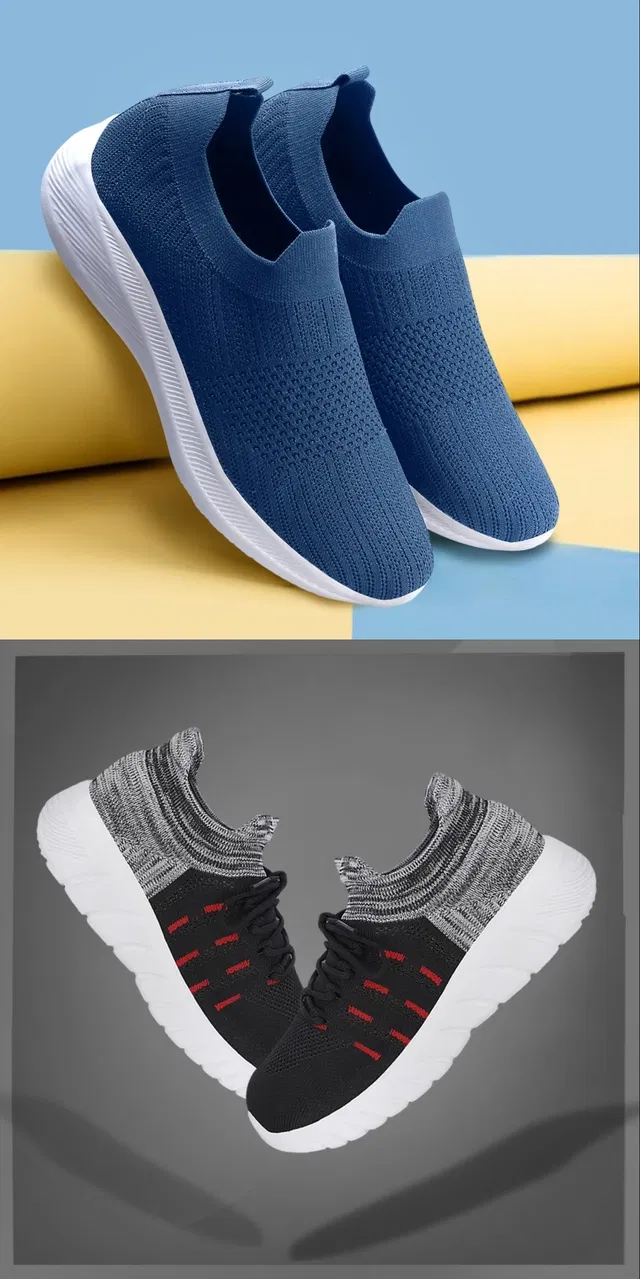 Sports Shoes for Men (Multicolor, 6) (Set of 2)