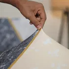 Homwatica Blue Abstract Printed Elastic Chair Cover 50X65Cm Pack Of 4