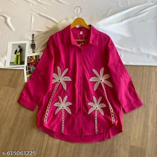 Shirts for Women (Pink, XXL)