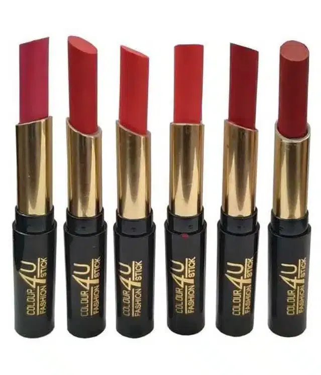 Lenon Makeup Accessory Colour 4 U Lipstick (Multicolor) (1.5 g) (Pack of 6) (D239)