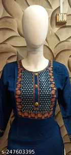 Rayon Slub Printed Kurti for Women 