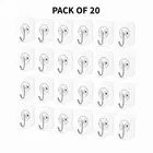 Plastic Wall Hooks, Transparent 