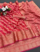 Organza Zari Woven Saree for Women 